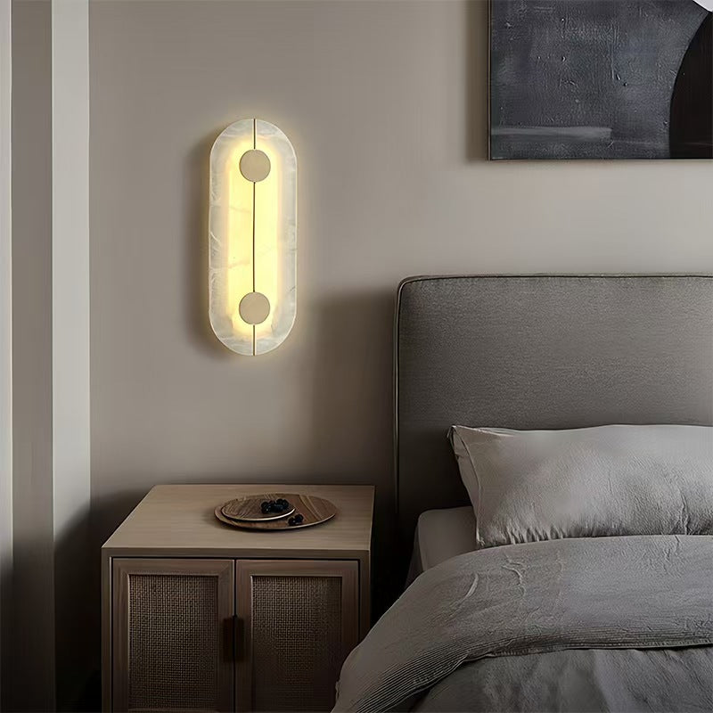 Imitation Marble Wall Lamp with Warm Light