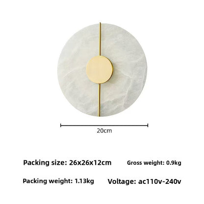 Imitation Marble Wall Lamp with Warm Light