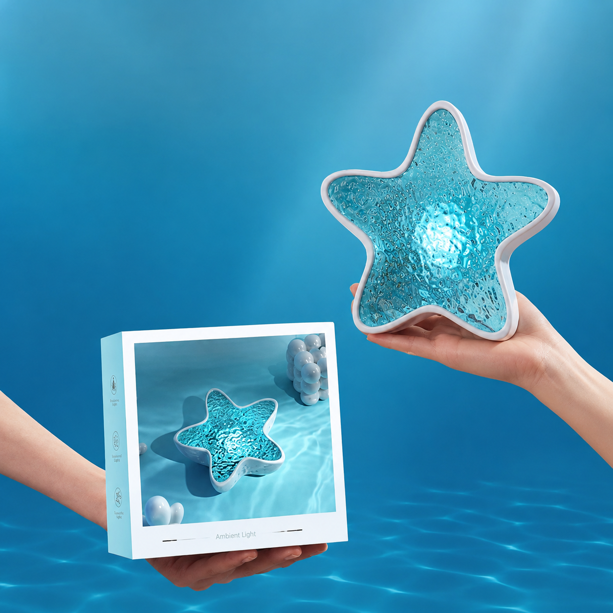 Starfish Ocean Blue Night Light